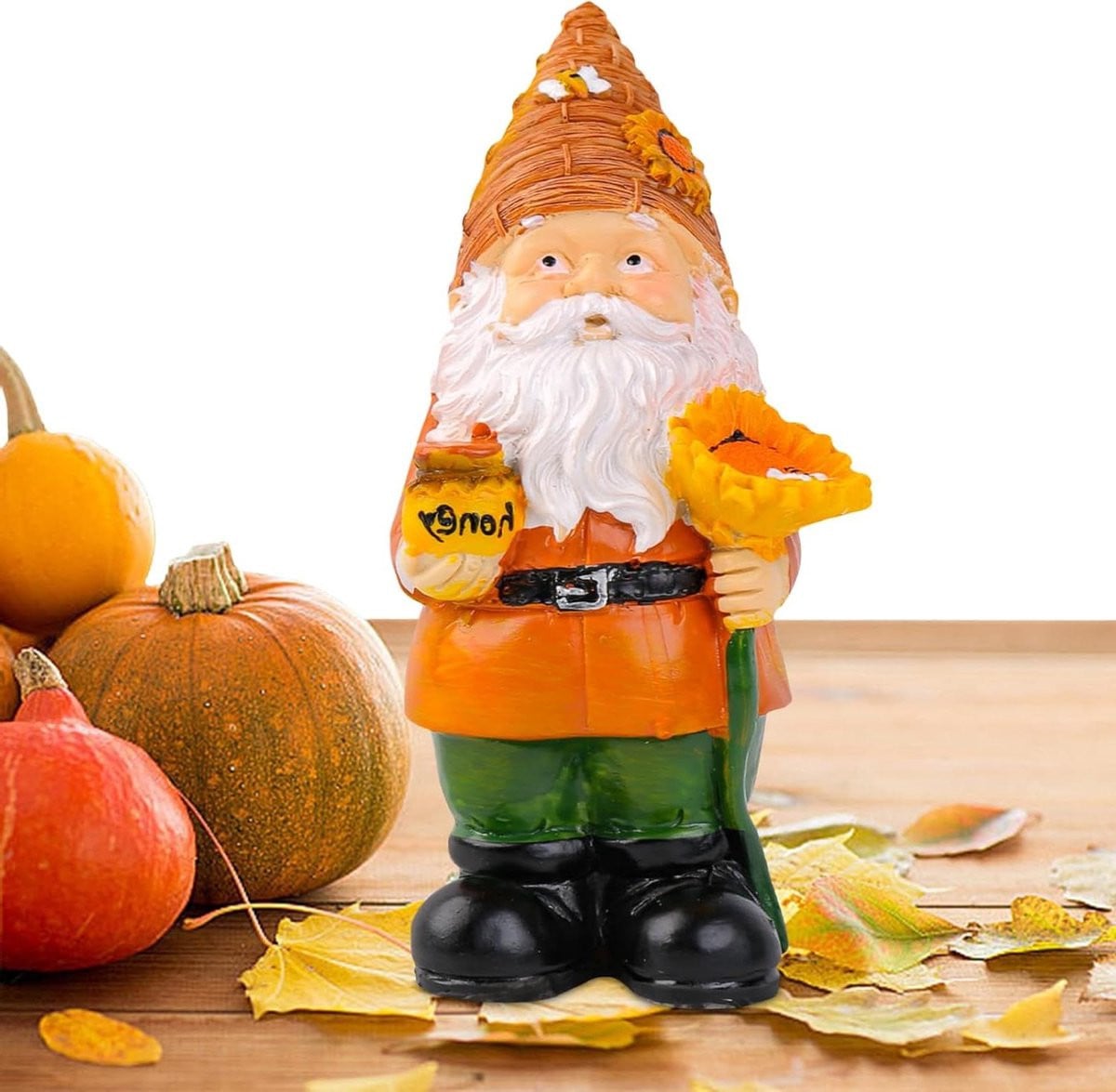 Merkloos Tuinbeeld van Hars voor een Feestelijke Sfeer, 15 cm