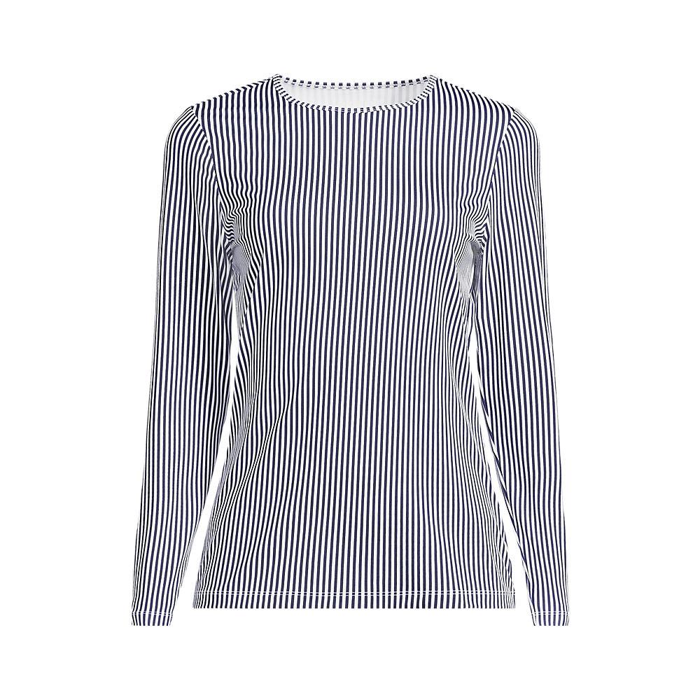 Schnelltrocknendes UPF 50 Sonnenschutz-Badeshirt für Damen, Damen, size: regular, Blau, Nylon-Mischung, by Lands' End