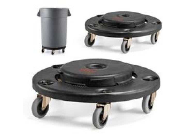VEVOR Mülltonnenwagen, passend für 75,7/121/166,6/208 L-Behälter, 2er-Stk. Abfalleimer Dolly mit 4 feststellbaren Rädern, 227 kg Tonnen-Rollwagen, multifunktionaler Rollwagen, 455x155mm