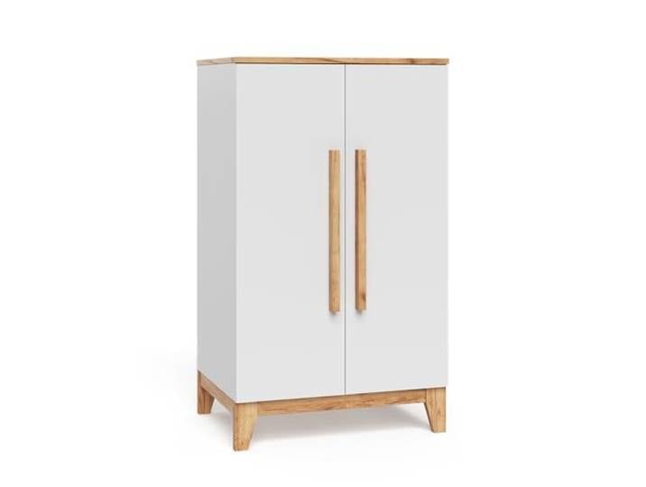 VitaliSpa Kinderkleiderschrank Malia, Weiß/Artisan, 70 x 120 cm zur Aufbewahrung von Kinderkleidung und kombinierbar