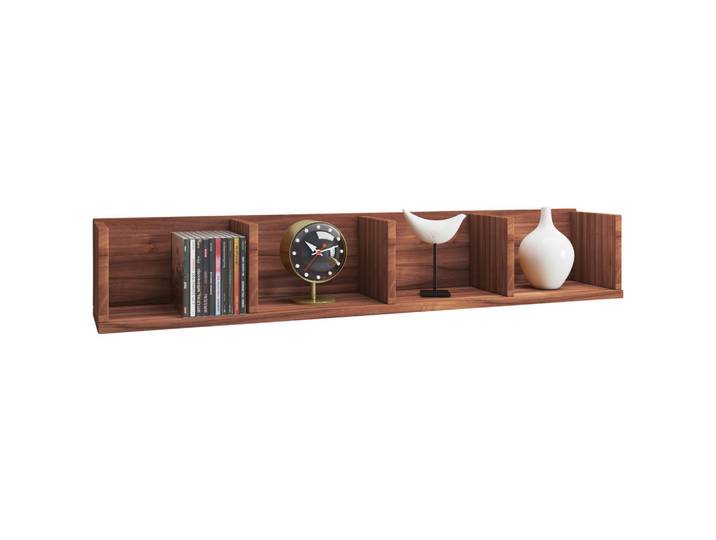 Mid.you Wandregal, Nussbaumfarben, 97x15x17 cm, Holzmöbel, Holzregale, Wandregale Holz