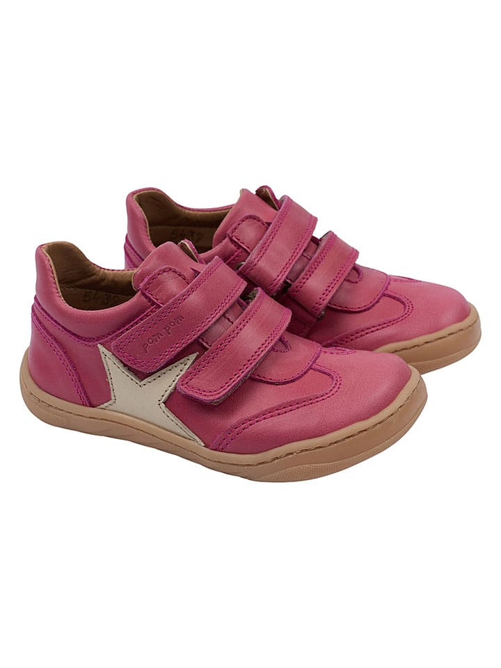 POM POM Leder-Sneakers in Pink - 26