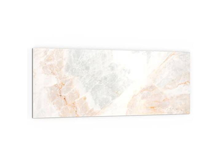 DEQORI Küchenrückwand Glas Motiv Marmorsteinstruktur 125x50 cm Bad- oder Herd-Rückwand Herdblende Spritzschutz für Küche & Badezimmer moderne Deko für Fliesenspiegel