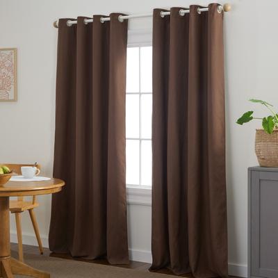 TOWN & COUNTRY BASICS SELENA Solid Linen Texture Indoor Curtains 2-Pack