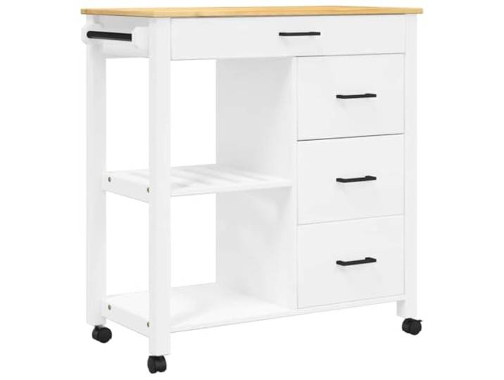 vidaXL Küchenwagen Monza 84x40x88,5 cm Massivholz Kiefer
