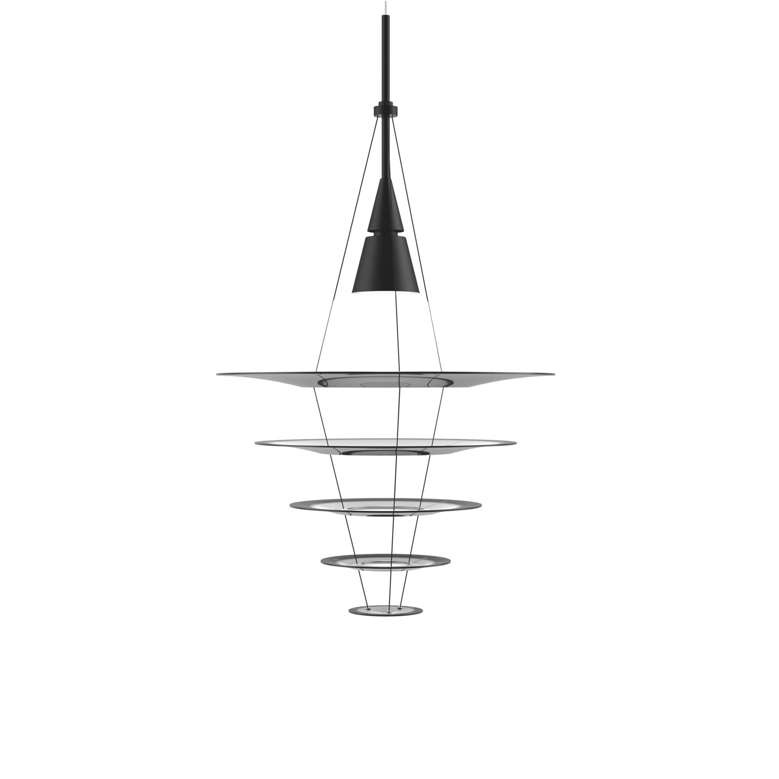 Louis Poulsen Enigma 545 hanglamp zwart aluminium