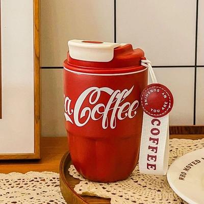 Uplifted Goods Coca Cola Style Stainless Steel Insulated Cup red 8.8oz