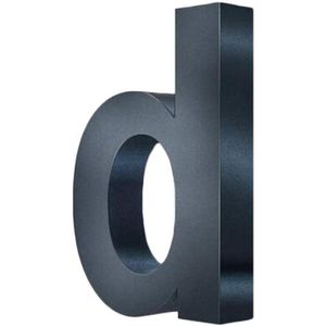 Metzler Hausnummer 3D, anthrazit aus Edelstahl, 20cm Höhe, mit 3D-Effekt, zum Stecken, Buchstabe d
