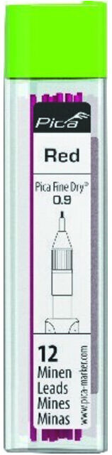 Pica Set de mines de rechange rouges pour Feinmarker FineDry rouge 0,9 mm (7031)