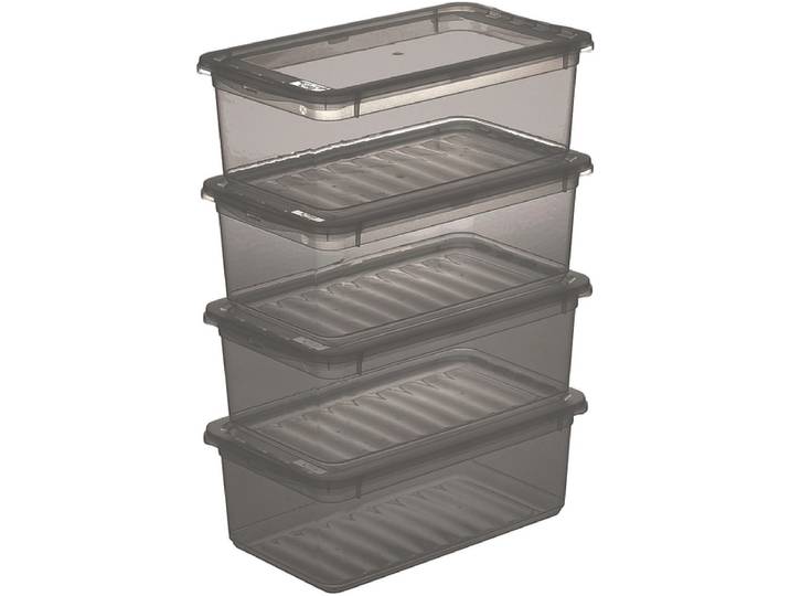 Set Aufbewahrungsboxen BEA grau 33x19x12cm