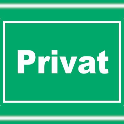 HB-Druck Privat Schild grün-weiß A3 (297x420mm)