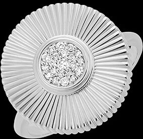 Edenly Ring Frische - Sol - 9 Karat WeiÃŸgold und Diamanten