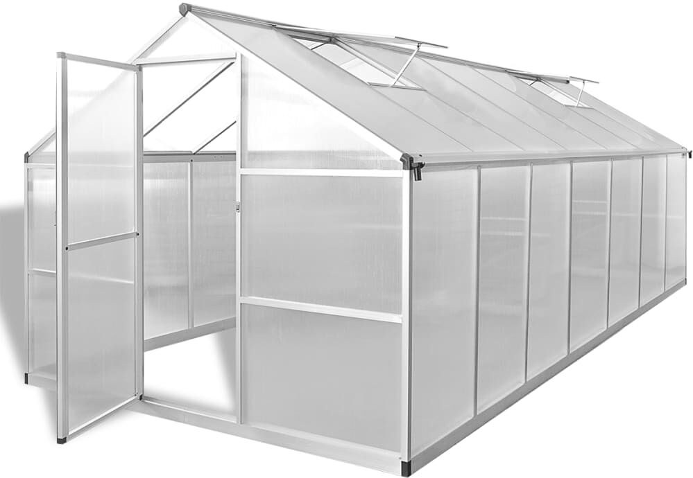 vidaXL Serre Aluminium renforcé 10,53 m²
