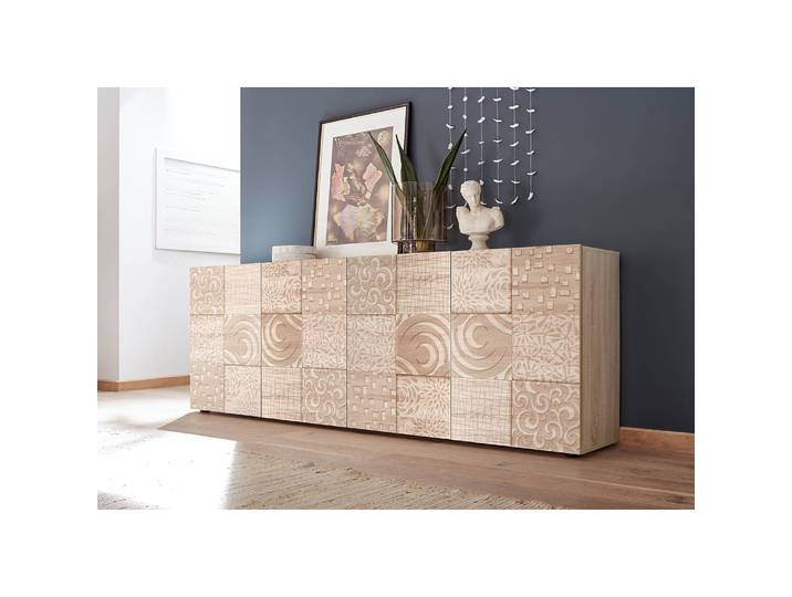 Sideboard Miro 241cm Beige/Eiche Sonoma Dekor
