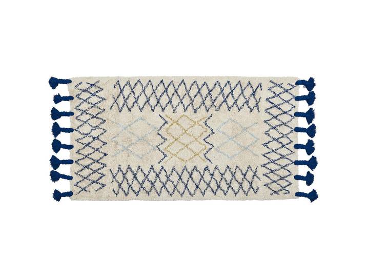 Beliani Kurzflor-Teppich Erzincan 150/80 cm, Beige, Grafikmuster, Rechteckig, 80x150 cm, Teppiche und Böden, Teppiche, Orientteppiche