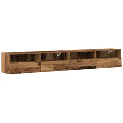 vidaXL TV-Wandschrank 2 pcs Altholz 100 x 30 x 30 cm Holzwerkstoff