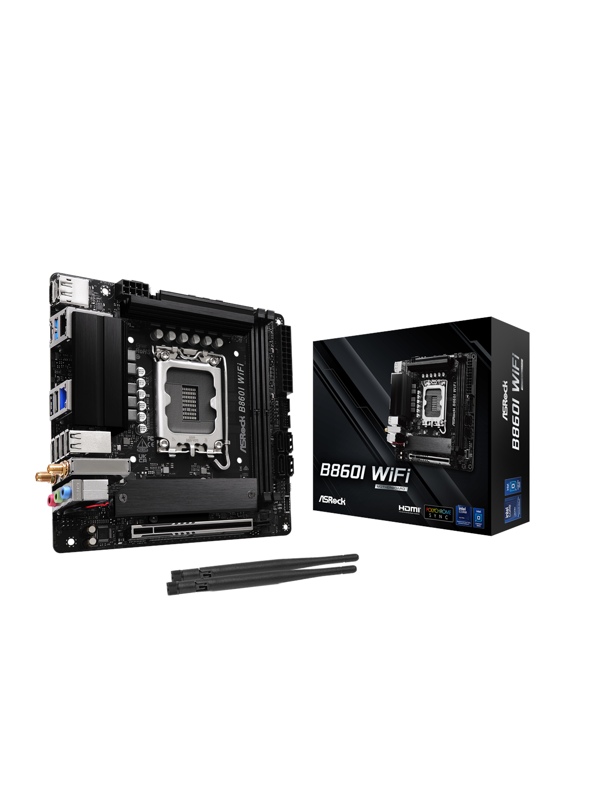 ASRock B860I WiFi Mainboard - Intel B860 - Intel LGA1851 - DDR5 RAM - Mini-ITX