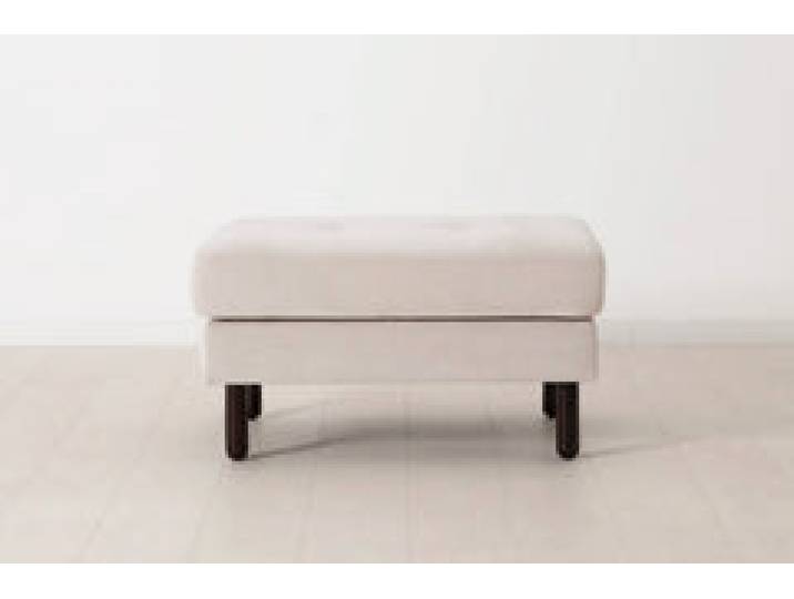 Polsterhocker Model 04, Kreideweiß