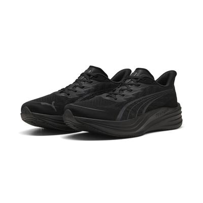 Trainingsschuh PUMA "Darter Pro 2 Laufschuhe Erwachsene", Damen, Gr. 47, schwarz (schwarz flat schwarz gray), Obermaterial: Synthetik, Textil. Futter: Textil. Innensohle: Textil. Laufsohle: Gummi, Schuhe