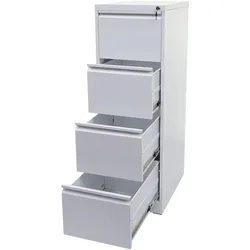 Proregal Hängeregisterschrank | HxBxT 134x46x62 cm | Format Legal + A4 abschließbar | Weiß | Aktenschrank Büroschrank Stahlschrank