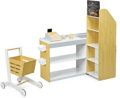 Costway Grocery Store Playset Pretend Play Supermarket Shopping Set