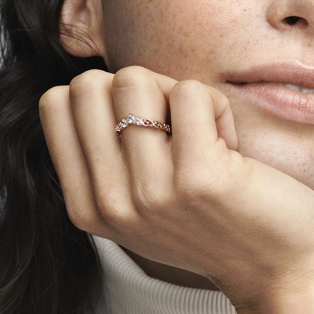 Pandora Ring Diadem für Damen, rosévergoldet rosé