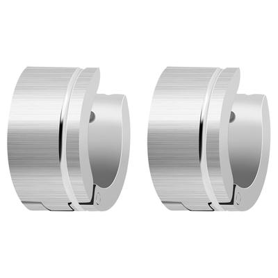 Klappcreolen ADELIA´S "Ohrringe – Klappcreole aus Edelstahl", Damen, Gr. Damen, Edelstahl, silber, Ohrringe Klappcreolen, Geschenkidee: zeitlos und vielseitig