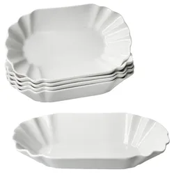 6er Set FRIES Pommes-Schale oval weiß aus Porzellan 19,5x10,7cm – 24302114 ****Vorpackplatz: REGAL  A /// PLATZ 120