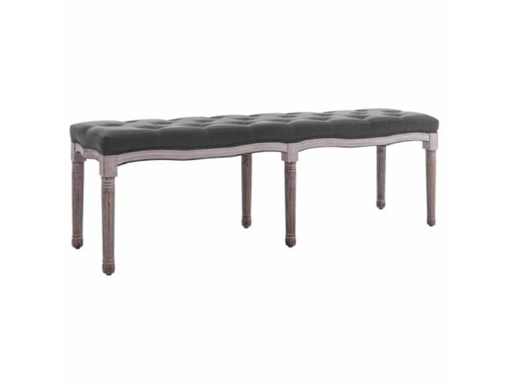LQMDNFMD Polsterbank Massivholz 150x40x48 cm Dunkelgrau Sitzbank Elegante Polsterung mit kannelierten Beinen schafft im Flur oder Schlafzimmer bequeme Sitzgelegenheiten bis 110 kg.