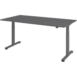bümö elektrisch höhenverstellbarer Schreibtisch Graphit 200x100 cm, Gestell: Graphit - Büroschreibtisch höhenverstellbar elektrisch, elektrischer