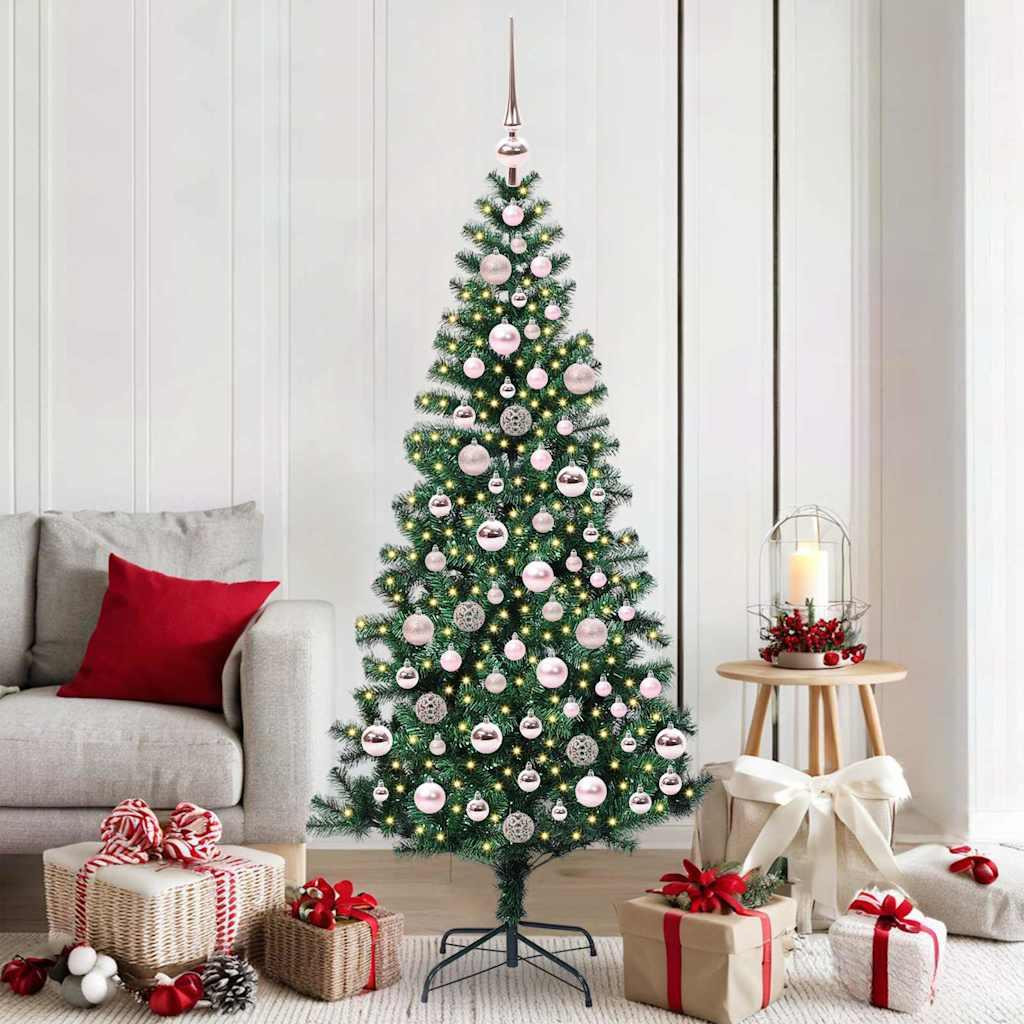 Prolenta Kunstkerstboom met ingebouwde verlichting, groen, 180 cm