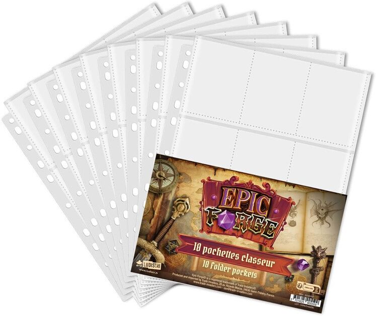 Rio Display de 10 packs de 10 feuilles rangement cartes pour classeur - Epic Forge