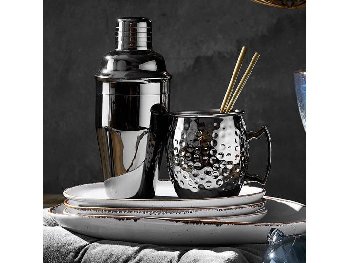 Cocktailshaker 9 x 21 x 9cm Silber/Silber