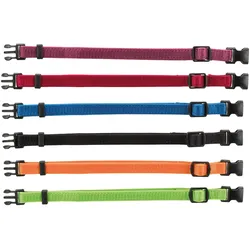 4x Trixie 15551 Gemischte Farben S-M Hund Standardkragen (M, S, Hund), Halsband + Leine