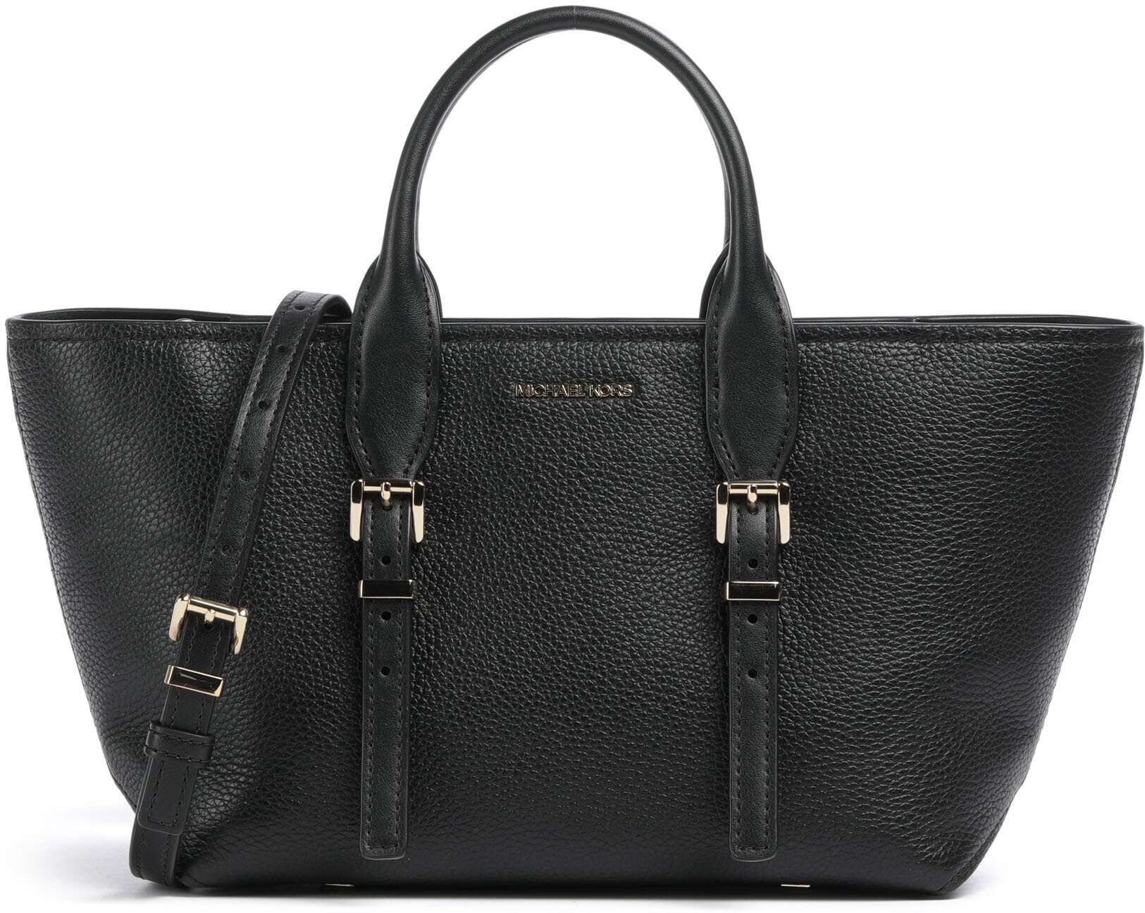 Michael Kors Moore Handtasche aus Leder, schwarz