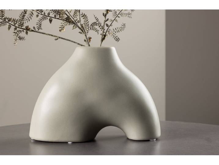 Vase Sorella 15 cm – Zeitlose Eleganz im Mini-Format - Hellgrau - Luxusbetten24