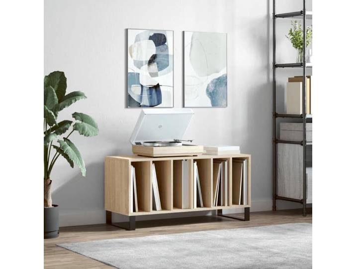 Armoire à disques chêne sonoma 100x38x48 cm bois d'ingénierie 831759