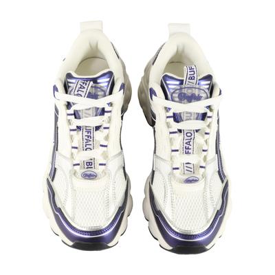 Trainingsschuh BUFFALO "Buffalo CLD RUN JOG", Damen, Gr. 37, lila (weiß, silber, lila), Polyurethan, Schuhe