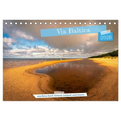 Via Baltica - eine Reise durch Estland, Lettland und Litauen (Tischkalender 2026 DIN A5 quer), CALVENDO Monatskalender