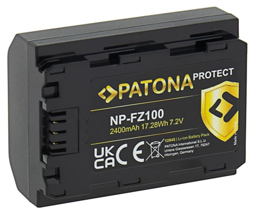 Patona accu voor Sony NP-FZ100 camera, 2400mAh, lithium-ion, met beveiliging