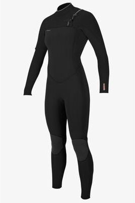 O'Neill s Hyperfreak 4/3mm+ Chest Zip Full Wetsuit in Black