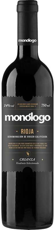 Monólogo Crianza Vendimia Seleccionada 2021 - Vino español de calidad con graduación de 14,00