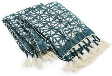 Planetarium Woven Throw Blanket with Tassels by Jungalow