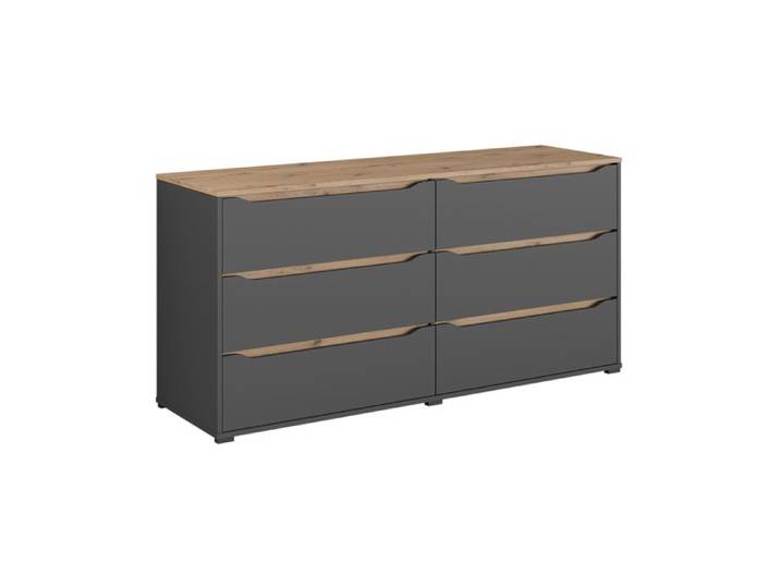 Commode avec tiroirs Ruben 160x76.6cm Anthracite/Chêne Artisan Vicco 62891