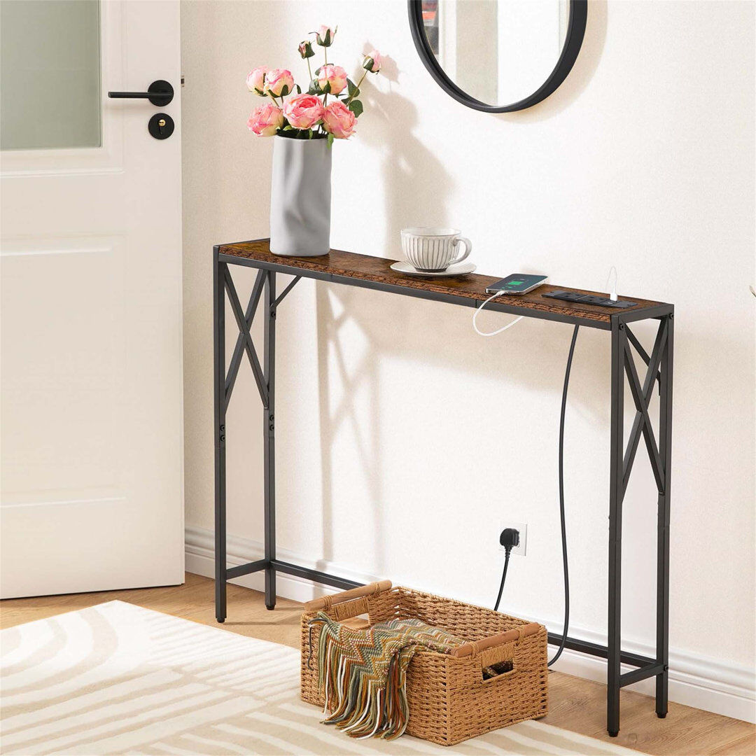 Borough Wharf Annam 100 cm W Console Table Brown 73cm H X 100cm W X 15cm D
