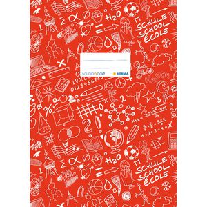 Herma Heftumschläge 19403, Schoolydoo, A4, rot, gemustert