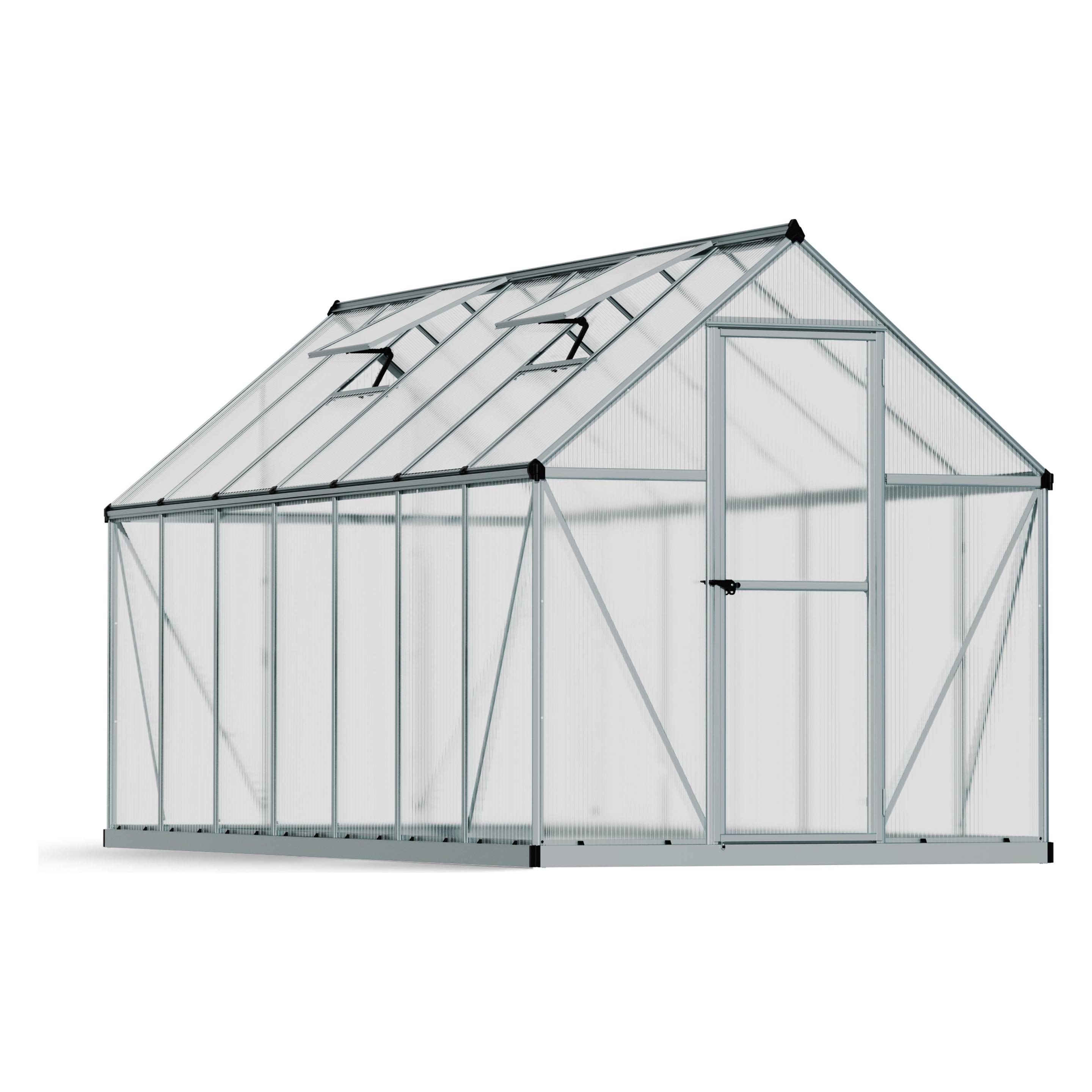 Palram Gewächshaus Mythos 185x426cm Silber (69204653)