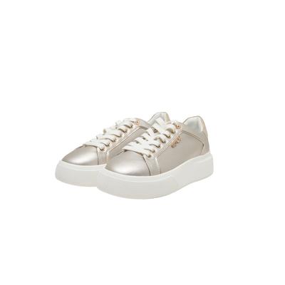 Sneaker REPLAY "Replay NOTTING W SOFT", Damen, Gr. 38, silber (platinum), Leder, unifarben, Schuhe Sneaker