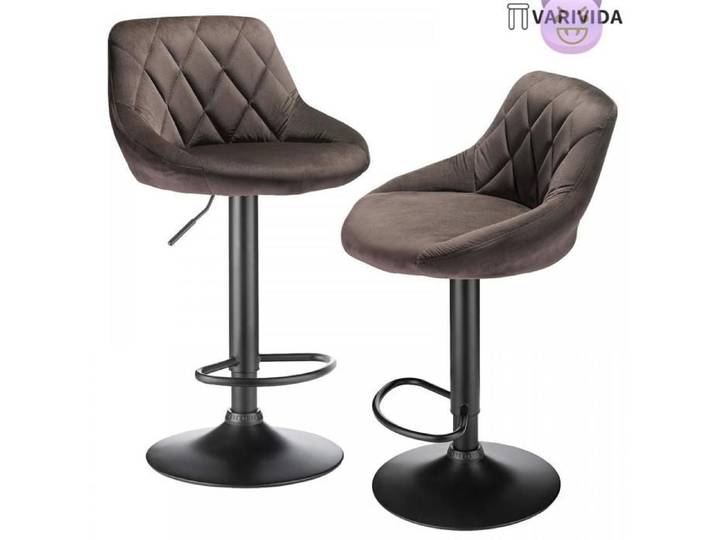 VARIVIDA 2x Chaises hauts tabourets de bar forme de scoop (bronze)