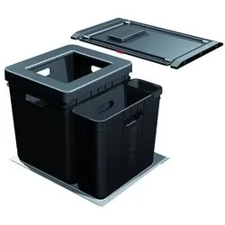 Franke Kehrichtsystem -Sorter Serie 350 Varia für BLUM / GRASS / HETTIC, Abfalleimer, Schwarz, Grau